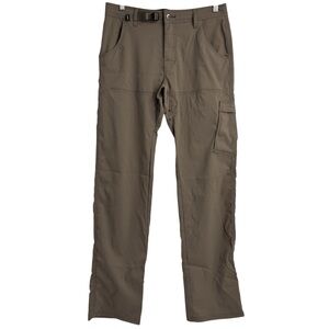 prAna Stretch Zion Pants Mens 32X36 Relaxed Fit Hiking Cargo Roll Up Hem